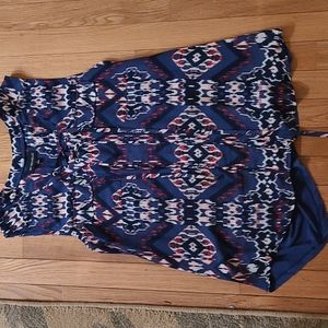 Aztec print sleeveless top
